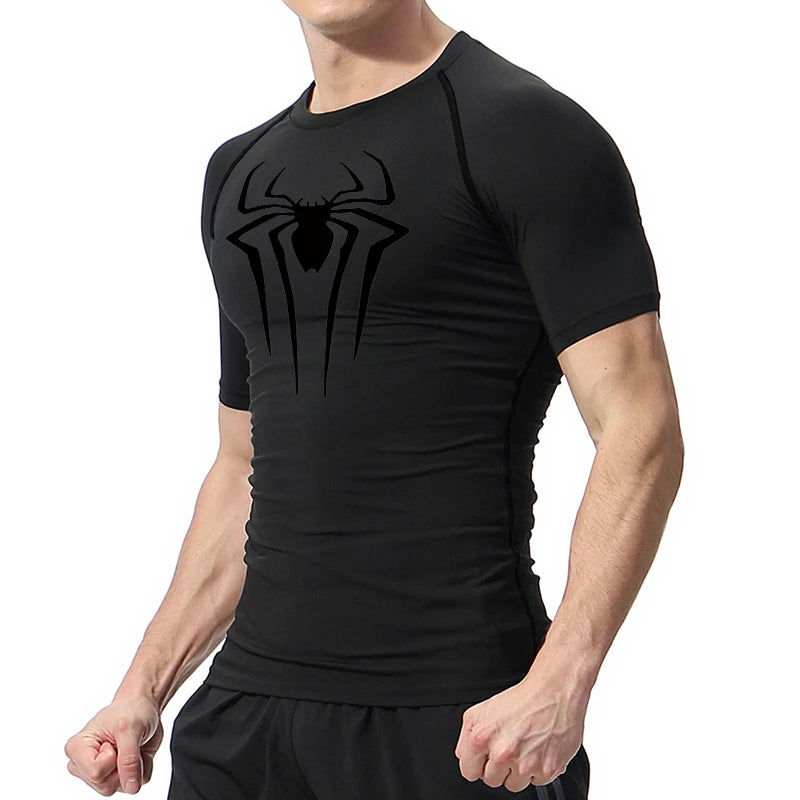 Camiseta de Compressão Masculina Homem-Aranha