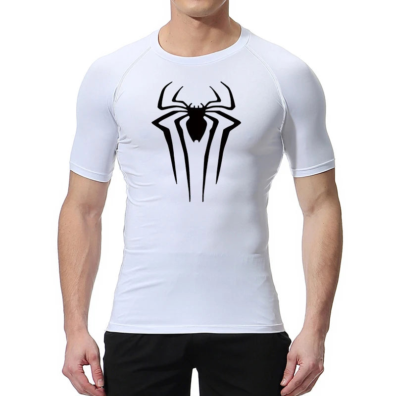 Camiseta de Compressão Masculina Homem-Aranha