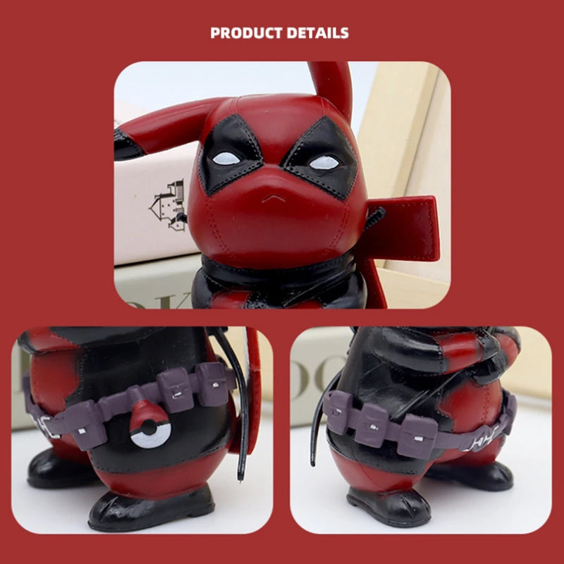 Figura de Ação Pikachu Cosplay Deadpool