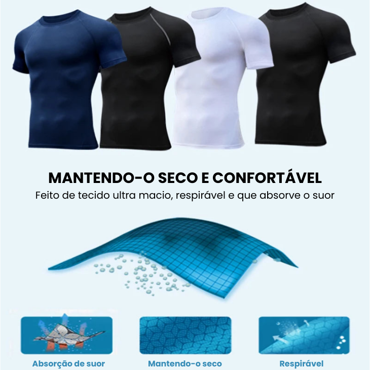 Camiseta de Compressão Masculina Homem-Aranha