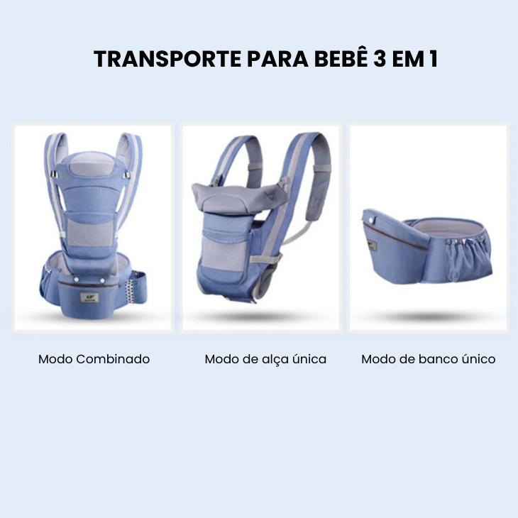 Transporte Multifunções para Bebê 3 em 1